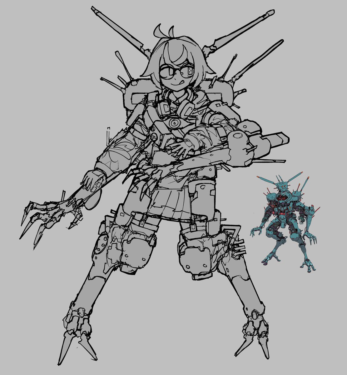 Yadana324's tweet photo. mecha musume Lancer Girls https://t.co/aFi90fWMYn