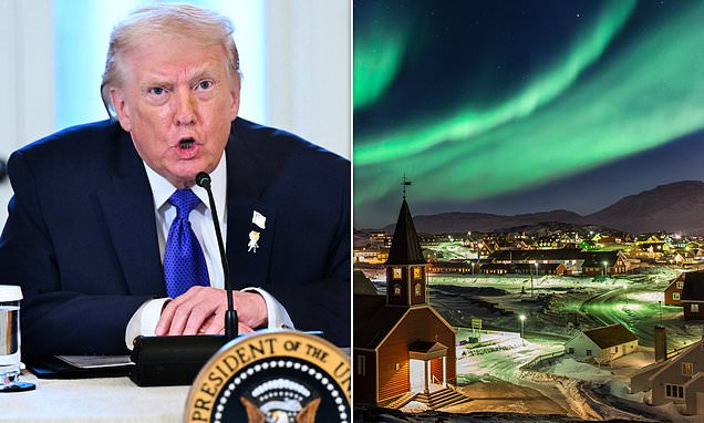 ferozwala's tweet image. #Trump 'orders #US army chiefs to draw up a plan to invade #Greenland' 

mol.im/a/15452323 via @DailyMail 
x.com/ferozwala/stat… 
Sources say that the policy 'hawks' around the US President, led by political adviser Stephen Miller, have been so emboldened by the success