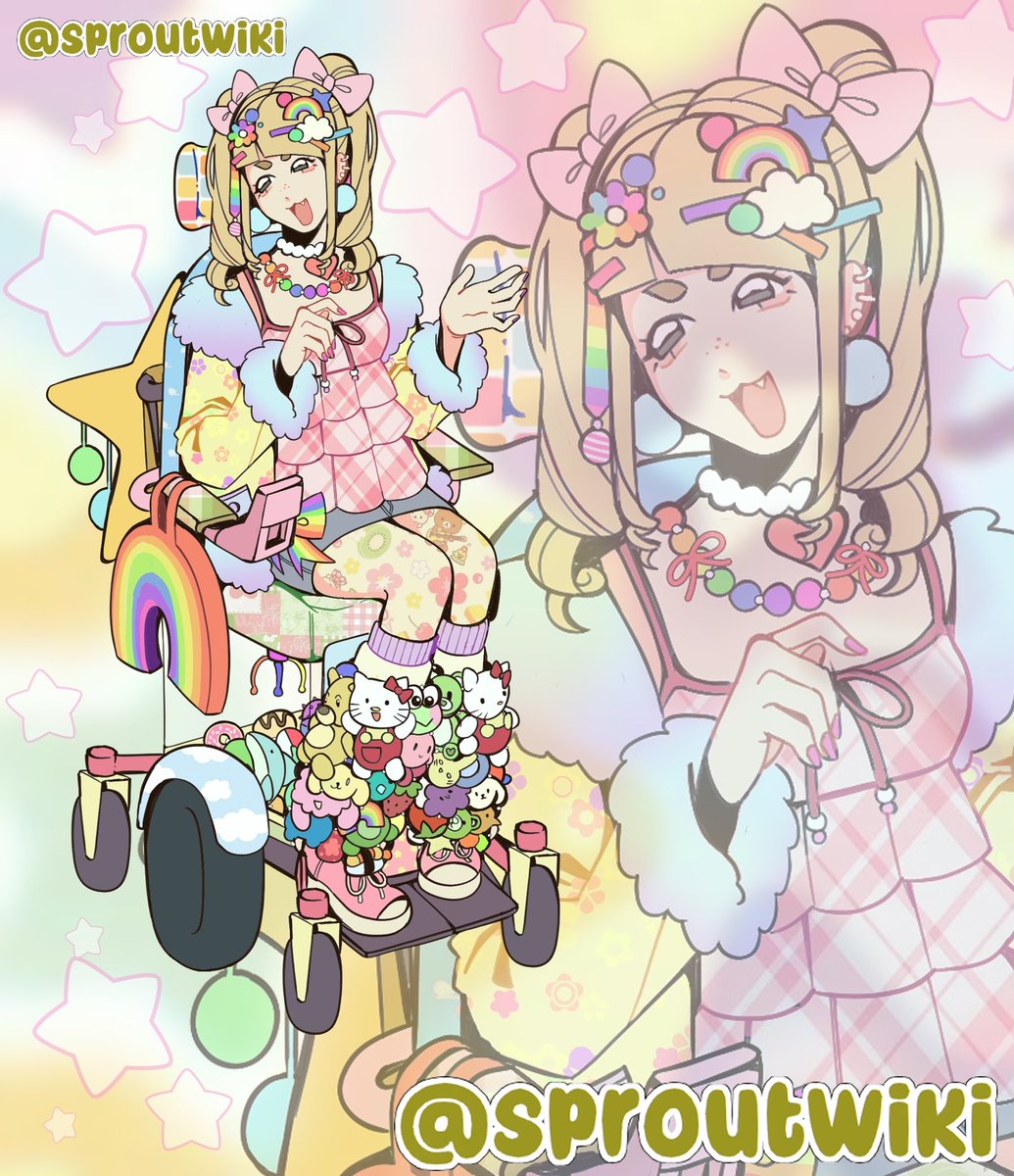 🌈🍡🍭🍬🩷🍫 Kandi, bright and full of so much life ⭐️🍧🎨 #disabledartist