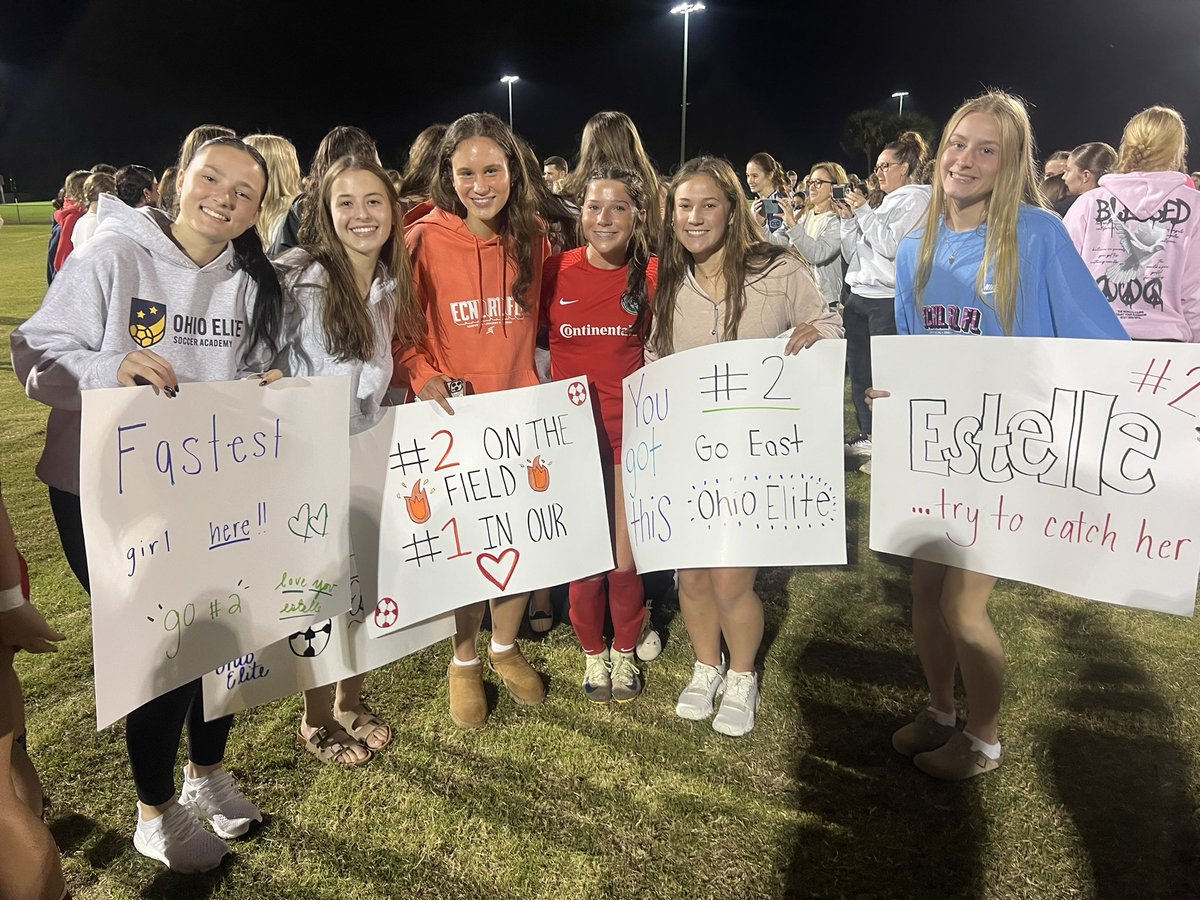Supporting their Teammates.  Girls were out in full force supporting Estelle and Addy in the ECNL &amp; RL Selection games!
