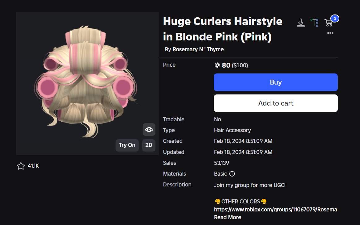 ‼ PLEASE help report this item that stole <a href="/RegaIRosemary/">Rose🥀</a> 's #UGC hair and get it taken down ‼

the only way to get this removed from catalog is with rights manager but it sends all personal info to the creator who stole it 😭 does anyone have any other way to go about this?