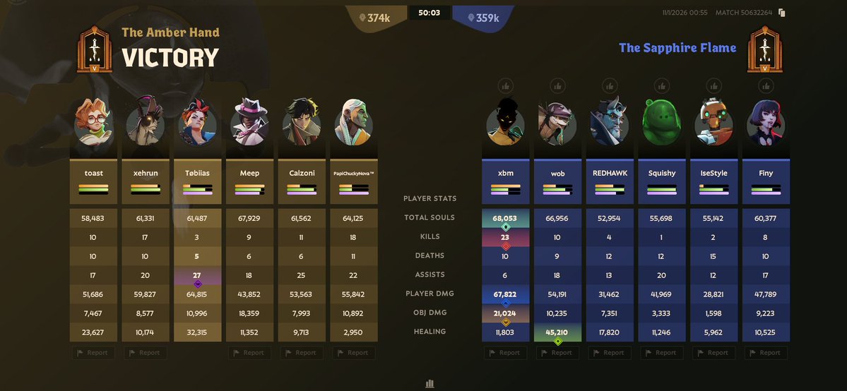 Such an intense game. We were 40k down at one point. Reason 129 why I love Deadlock