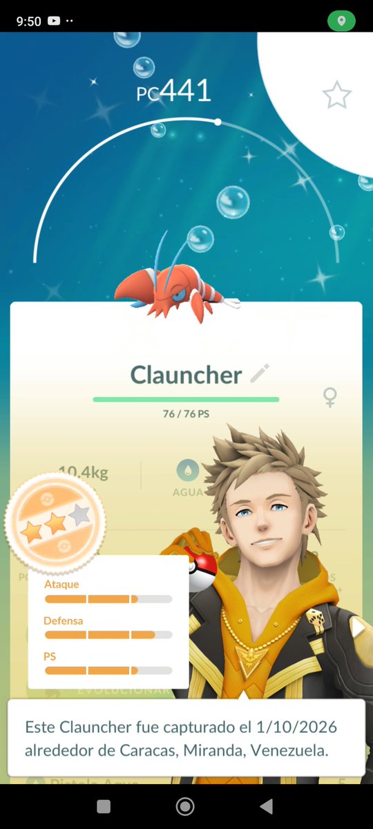 NezeGamer's tweet image. Que bonito el Clauncher Shiny en Pokémon go