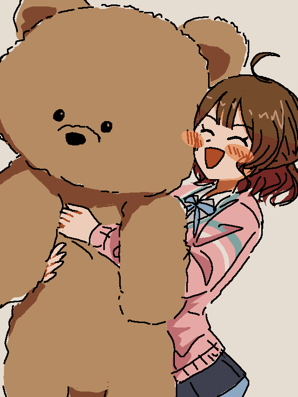 「#初星学園くまのぬいぐるみ抱えてる部」|⌒ ⌢のイラスト