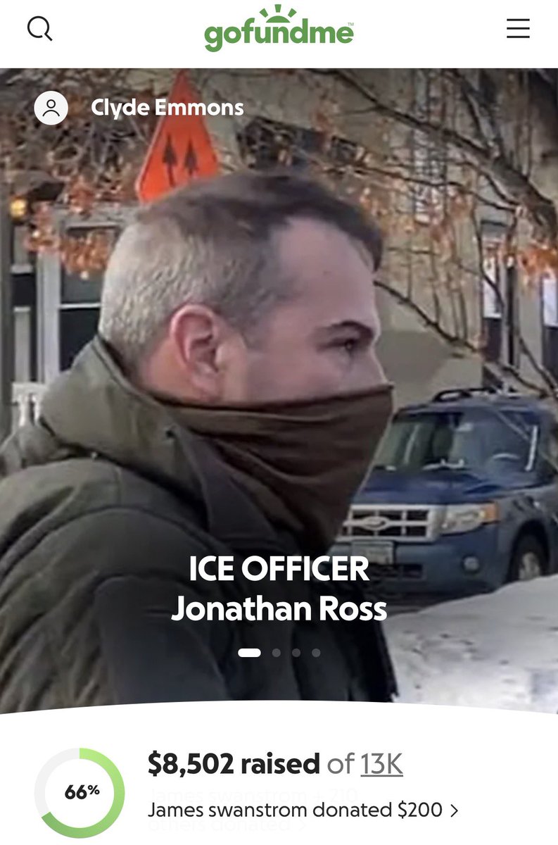 ImMeme0's tweet image. 🚨BREAKING: GoFundMe has been set up for ICE Agent Jonathan Ross. Since the incident, his wife and children have gone into hiding, fearing for their lives due to threats from radical leftists.

If you’re able, please donate and share. 

Let’s stand together and help support the…