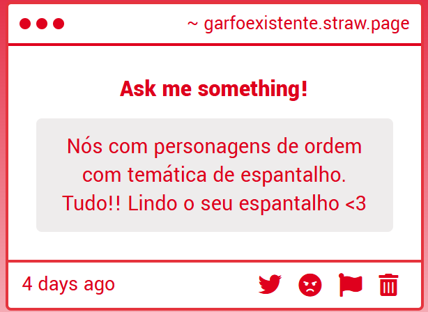 GarfoExistente's tweet image. vlwzaooo anon
espantalhos no topo🙏