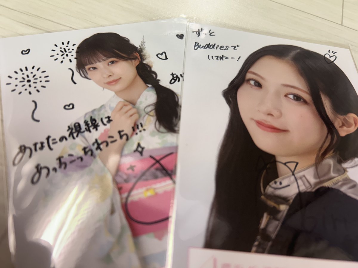櫻坂46 松本和子さん 谷口愛季さん 直筆生写真入荷しました🌸