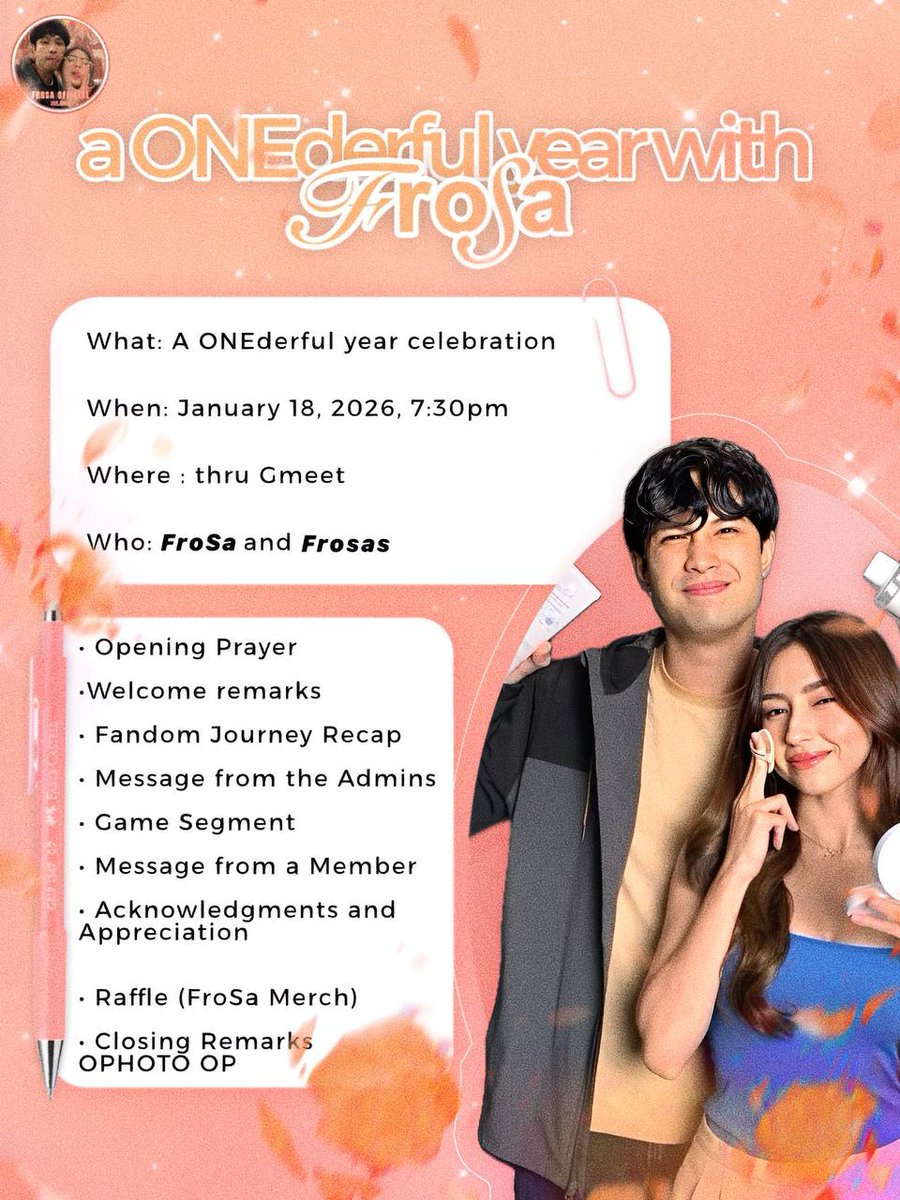 frosa_ofc's tweet photo. One year down, countless memories made.We’re inviting every FroSa to come together and celebrate a year of love, growth, and shared moments that brought us closer as a family.
This celebration isn’t just about a milestone, it’s about all of us who made it meaningful.

See you!! https://t.co/2gTflWdf5p