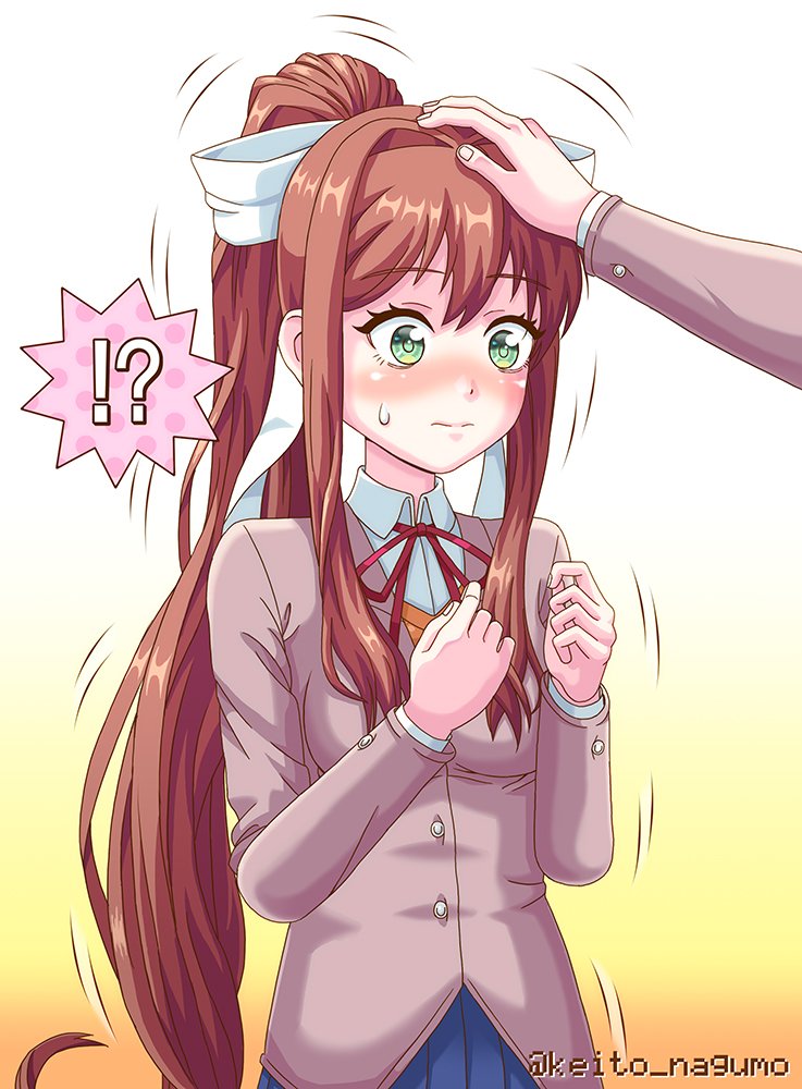 keito_nagumo's tweet image. 撫でられると思ってなかった
#DokiDokiLiteratureClub #ドキドキ文芸部