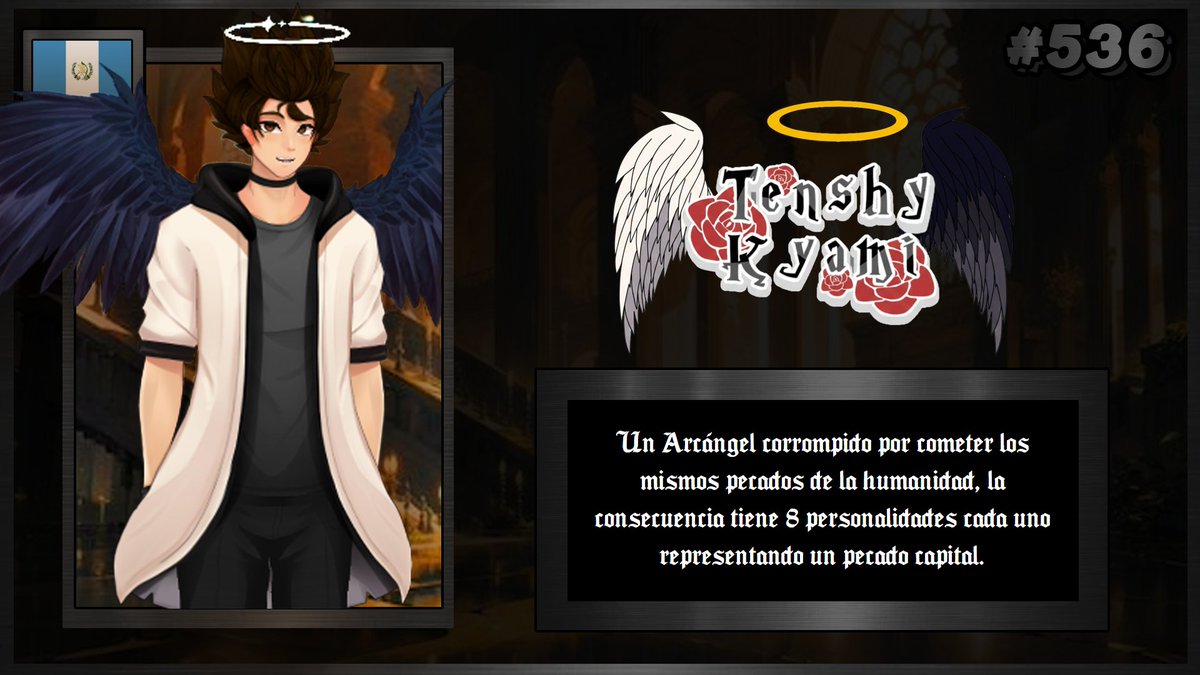 ¡Nueva ficha agregada!  
Ficha #536: <a href="/Tenshy_kyami/">Tenshy-kyami 🪽</a> 

Se agrega a la página oficial de VTuberDEX: vtuberdex.pages.dev 

Muchas gracias por participar en este proyecto.