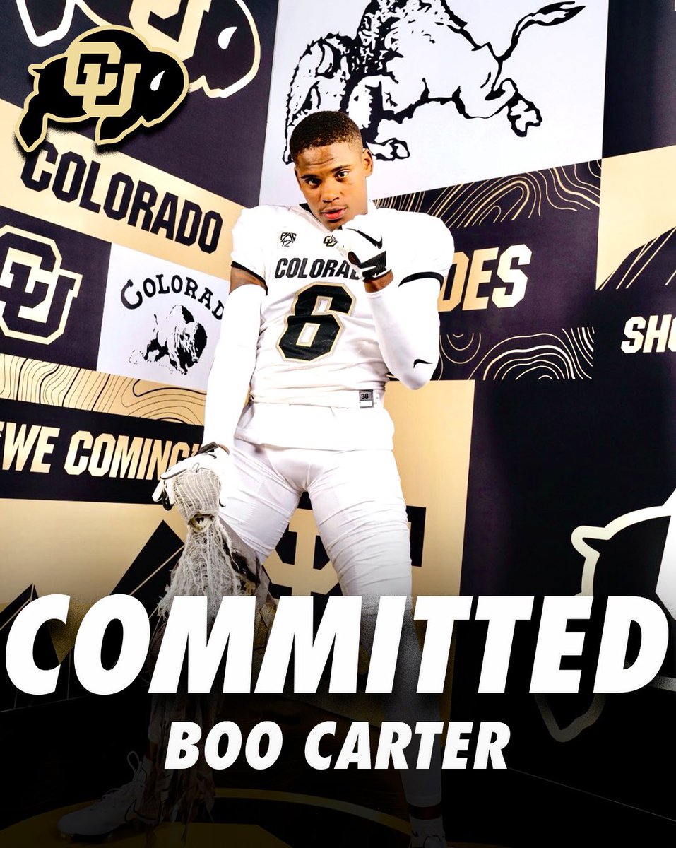 gucceCU's tweet image. TENNESSEE ATH BOO CARTER HAS COMMITTED TO COLORADO!!!😱🦬 @boo_Carter6 

5’11 200| 25 TOT TKLS| 3 PBU| 3FF 

BUFFS GOIN TO THE PLAYOFFS!