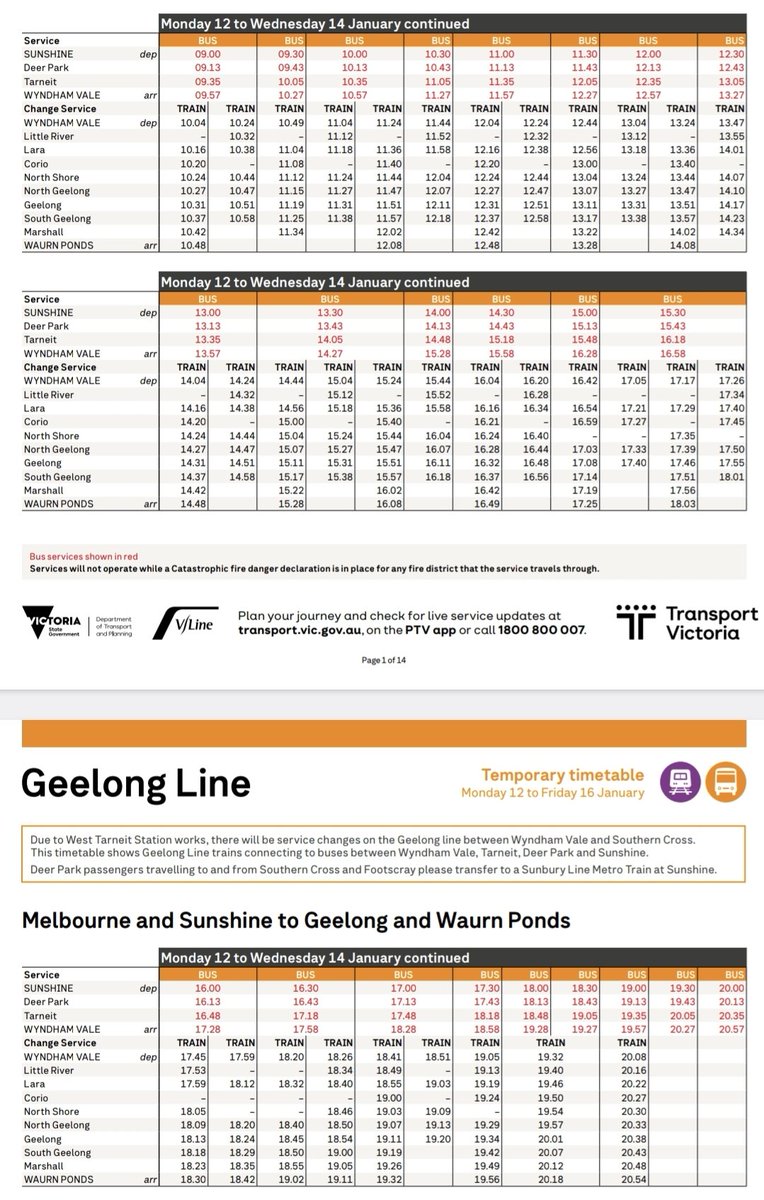 craig_halsall's tweet image. #GeelongLine buses from Sunshine to #WyndhamVale are only every 30 mins (even peaks) - risk of overcrowding if too many #CityLoop &amp;amp; #Footscray pax travel this way

Plus at least 30 mins slower than Werribee option 

Posters need updating to inculde Werribee advice
@ptua @vline