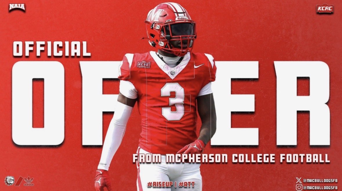 After a great conversation with <a href="/MikeGant99/">Mike Gant</a> I’m Grateful and Blessed to receive my 4th offer from McPherson! #Letswork 

<a href="/CoachZachN_/">Coach Zach</a> <a href="/coach_c_will/">Cole Williams</a>