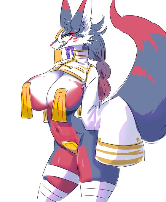 去年描いたメスケモこっちにもあげるね 