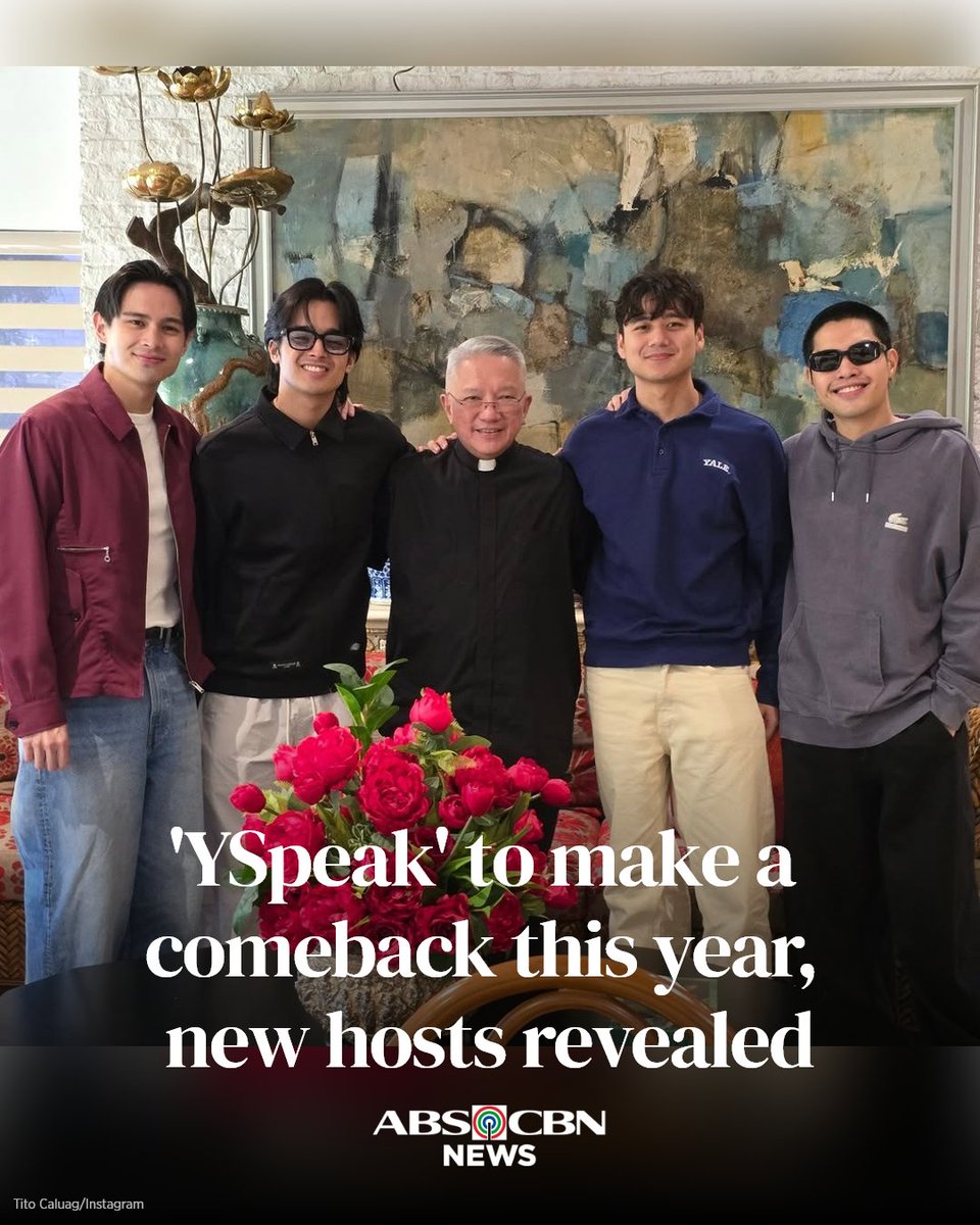 River Joseph, Ralph de Leon, Elijah Canlas, and KD Estrada are set to join the lineup of hosts in the return of the youth-oriented show "YSpeak."

READ: abs-cbn.com/entertainment/…