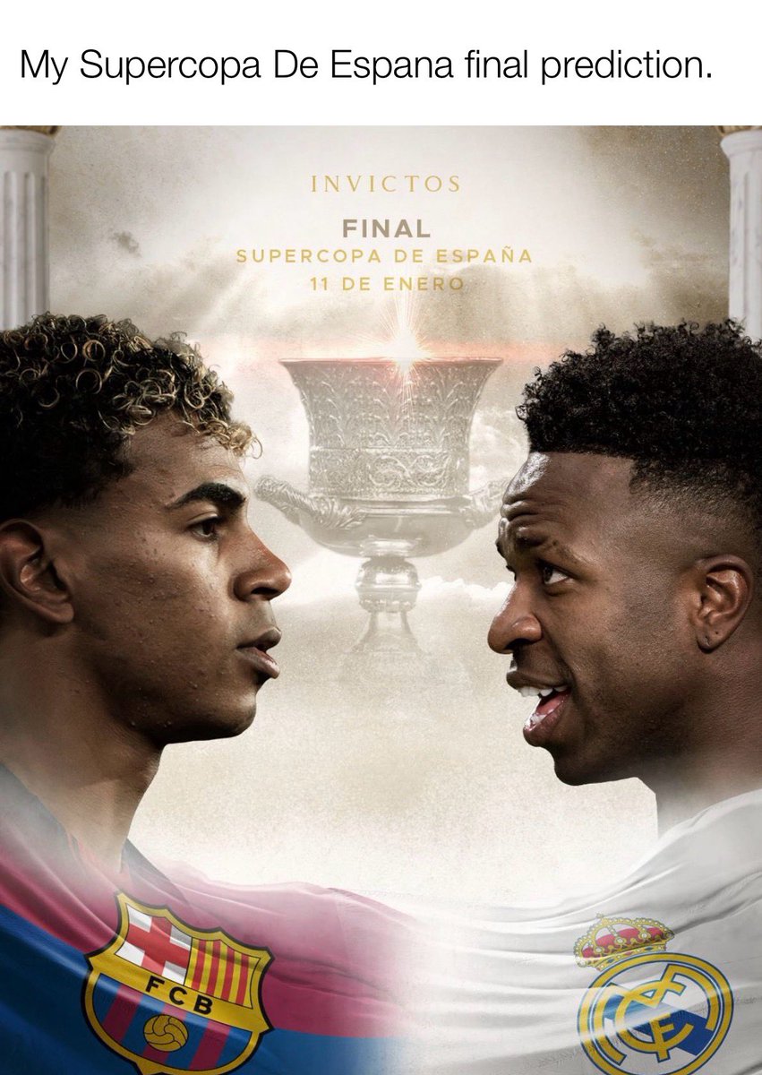 creper988's tweet photo. I’m here.
#barcelonavsrealmadrid #SupercopaDeEspana #FootballFans #barcelonafans #realmadridfans https://t.co/AYpht7w9px