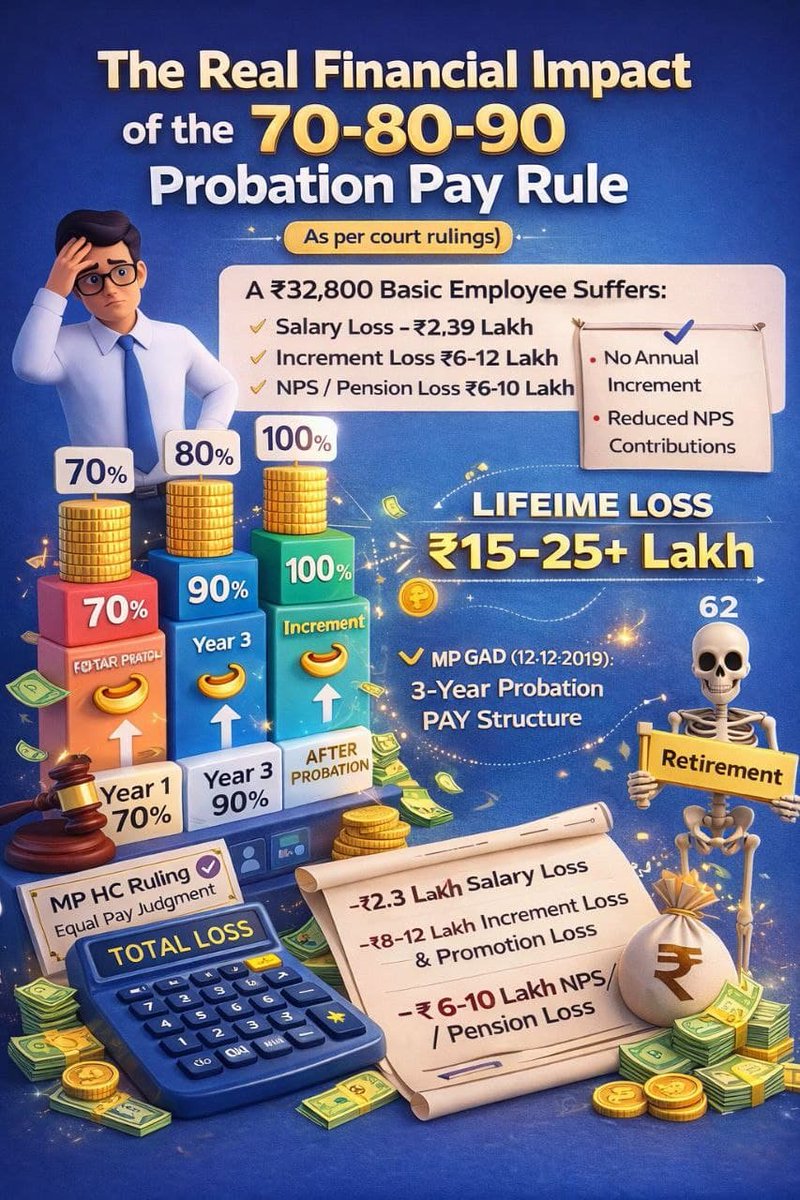 #मध्यप्रदेश_सौ_फीसदी_वेतन_दो
#प्रोबेशन_में_पूरा_वेतन
#EqualPayforEqualWork
#mpgovt_fair_work_fail_pay
<a href="/DrMohanYadav51/">Dr Mohan Yadav</a>
 <a href="/CMMadhyaPradesh/">Chief Minister, MP</a>
 <a href="/JagdishDevdaBJP/">Jagdish Devda</a>
@mptak
 <a href="/JansamparkMP/">Jansampark MP</a>
 <a href="/GADdeptmp/">GAD, MP</a>
