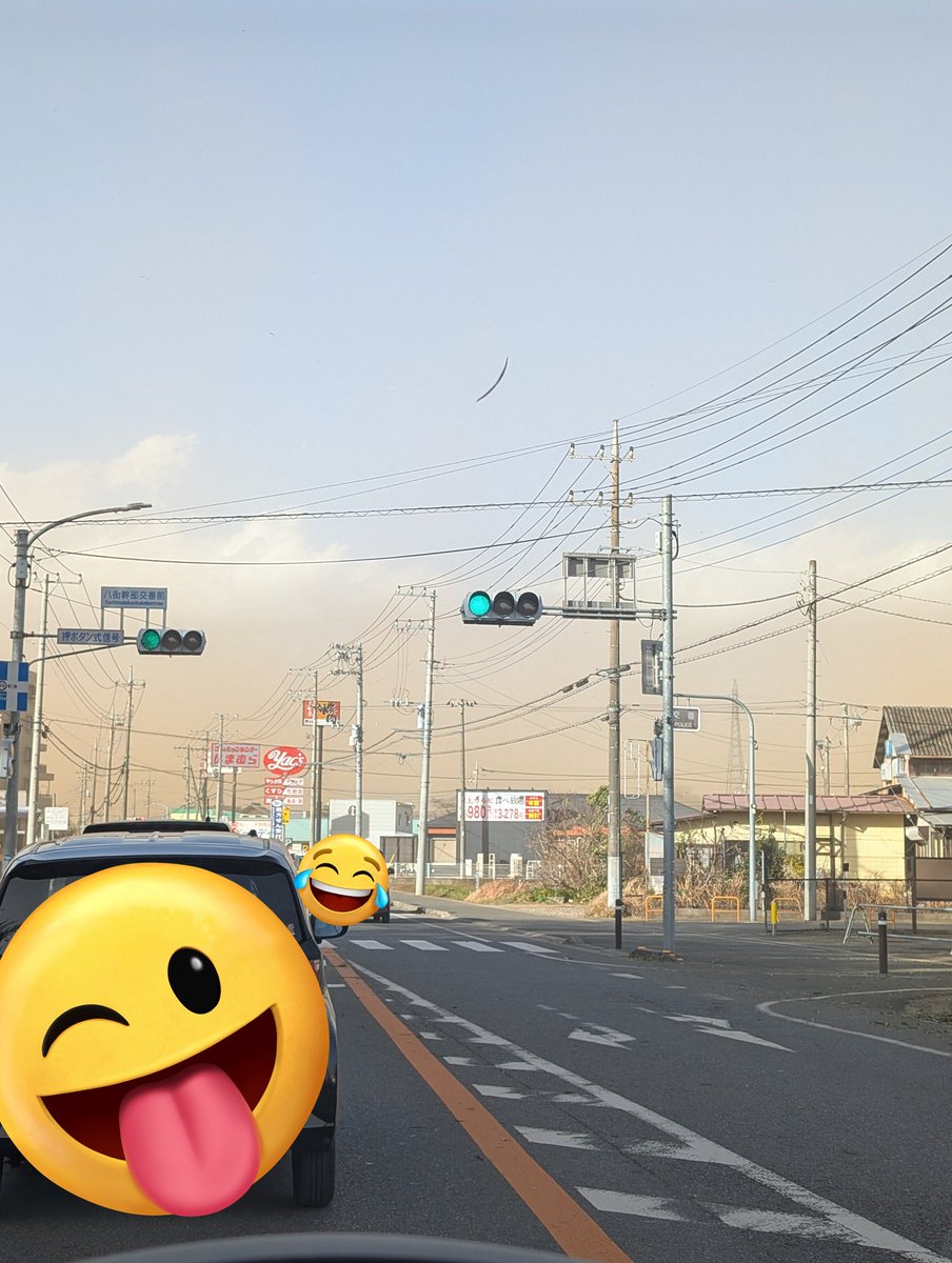今日はやちぼこり激しい