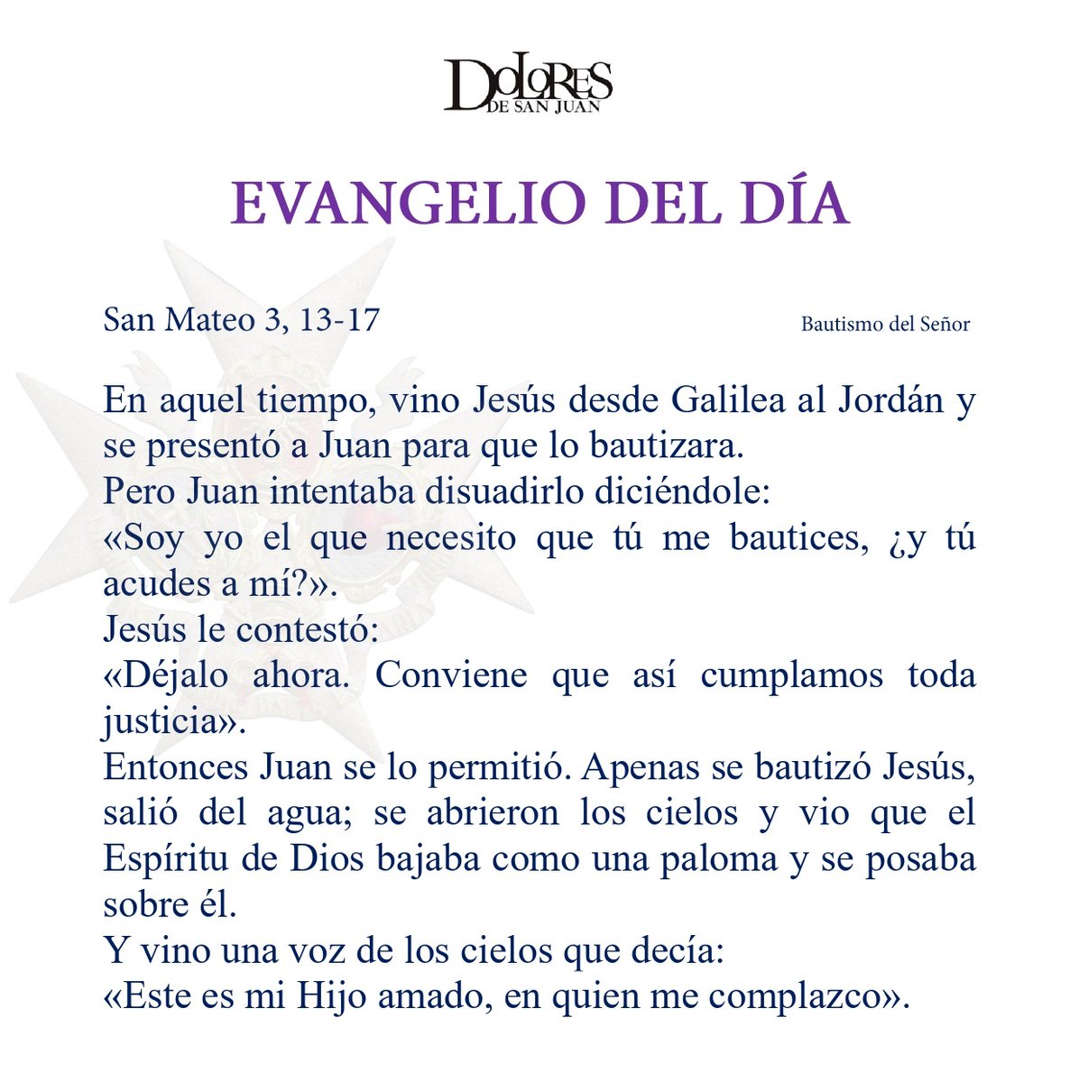 #EvangelioDeHoy | San Mateo 3, 13-17