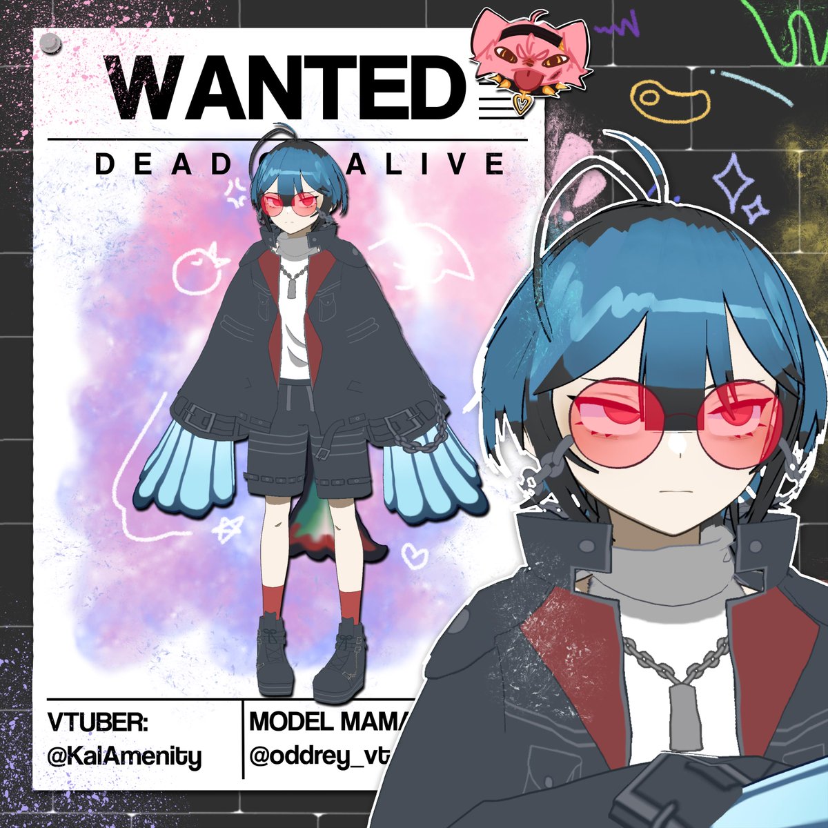 oddrey_vt's tweet image. first vroid model of 2026!! im very proud of this one :D