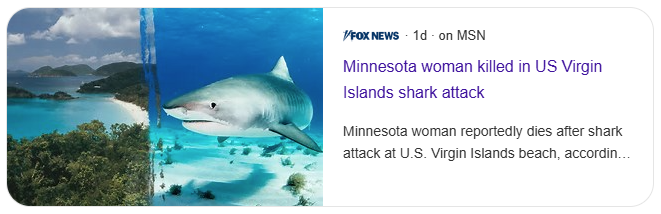 Tim Walz and Ilan Omar will be issuing statements about how Trump put the great WHITE shark up to because of *checks notes* racism.