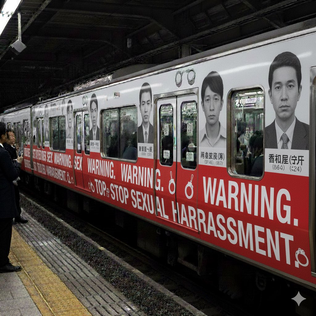 なんで痴漢てか性犯罪抑止のデザインて女の子が多いの？
実際の性犯罪者のプロフィールと顔写真をデカく掲示しなよ

◯山◯男(39) 当時の勤務先: 株式会社〇〇

とかのマグショットにして、
犯罪によって何を失うか明確に示してあげたほうが「ついやりました」とか言う人間を減らせていいんじゃない？