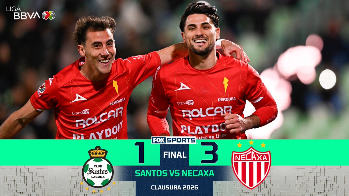 ¡JULIÁN CARRANZA MARCÓ Y NECAXA GANÓ! ⚡️

El bombazo de los Rayos se estrenó como goleador en la J1 del Clausura 2026, donde el Necaxa se impuso de forma contundente a Santos Laguna.

👉 foxsports.com.mx/2026/01/10/nec…

#CentralFOX