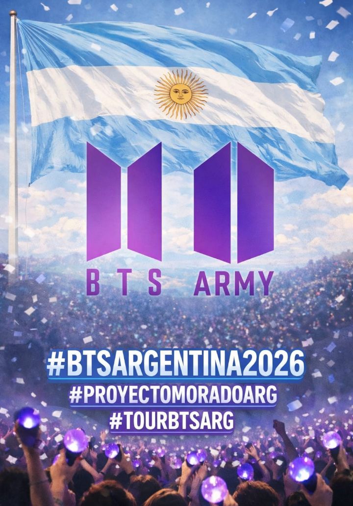 maxmil02's tweet photo. 방탄소년단 아르헨티나에서 기다릴게요 #BTSARGENTINA2026
#PROYECTOMORADOARG
#TOURBTSARG
#DFentertainment @dfallaccess
A TN @Todonoticias https://t.co/NpJ9JLUQeI