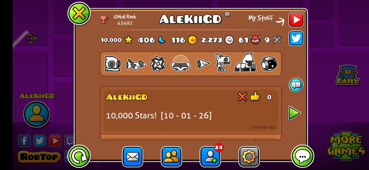 Ya después de 1 año de reiniciar la cuenta volvemos a las 10,000 estrellas!

GG!