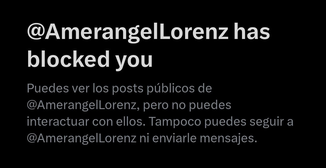 Parece que a @AmeramgelLorenz no le gusta ser el "blanco" de las críticas 🤡