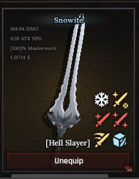 theforgefess's tweet image. sender seneng banget akhirnya dari awal main !forge baru sekarang dapet hell slayer 😁 padahal bikinnya agak ngasal dan ga berharap bgt. btw ini 2 yeti heart, 3 snowite, 1 iceite, 1 crimsonite. drop resep weapon andalan kalian juga dong!