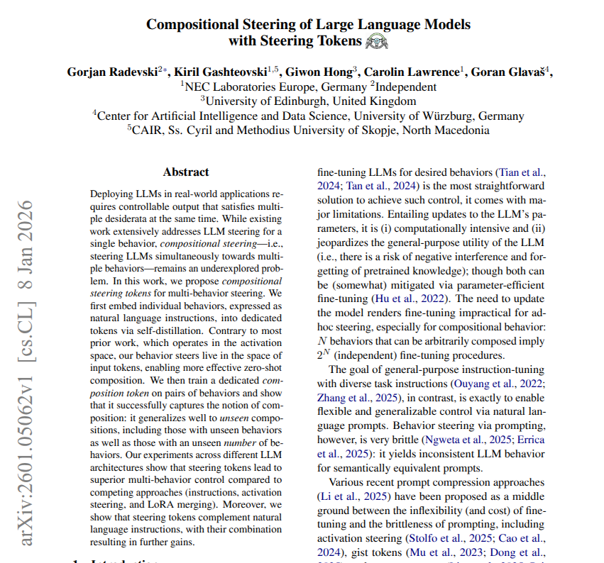 Steering tokens paper screenshot