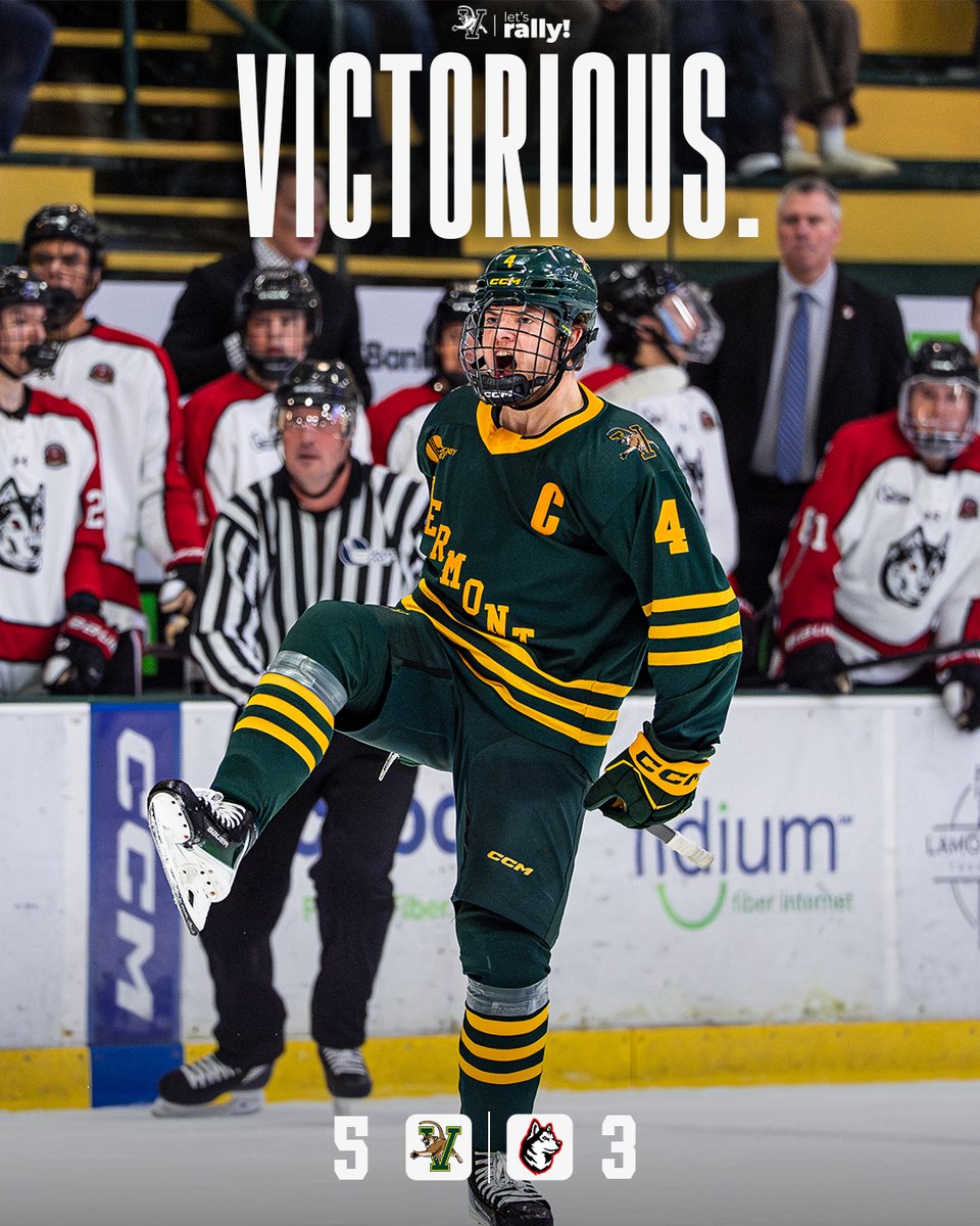 UVMmhockey's tweet image. First weekend sweep of a ranked @hockey_east team since 2020!
#802Hockey