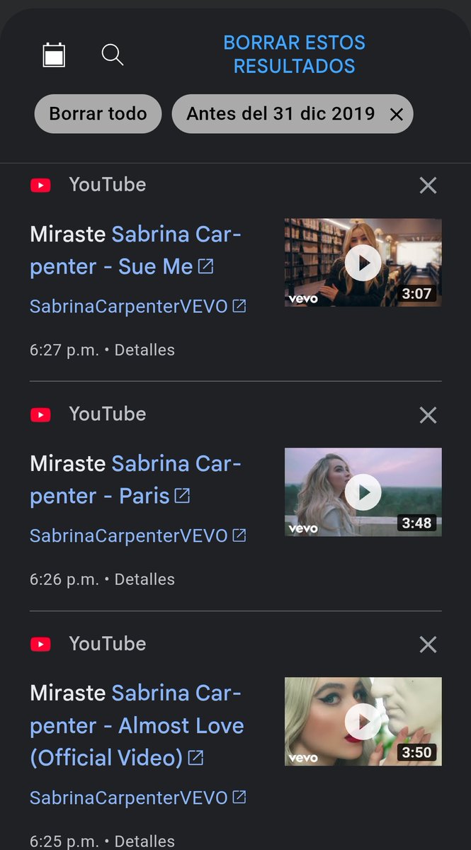 La mayor Sabrina stan desde 2019 omg