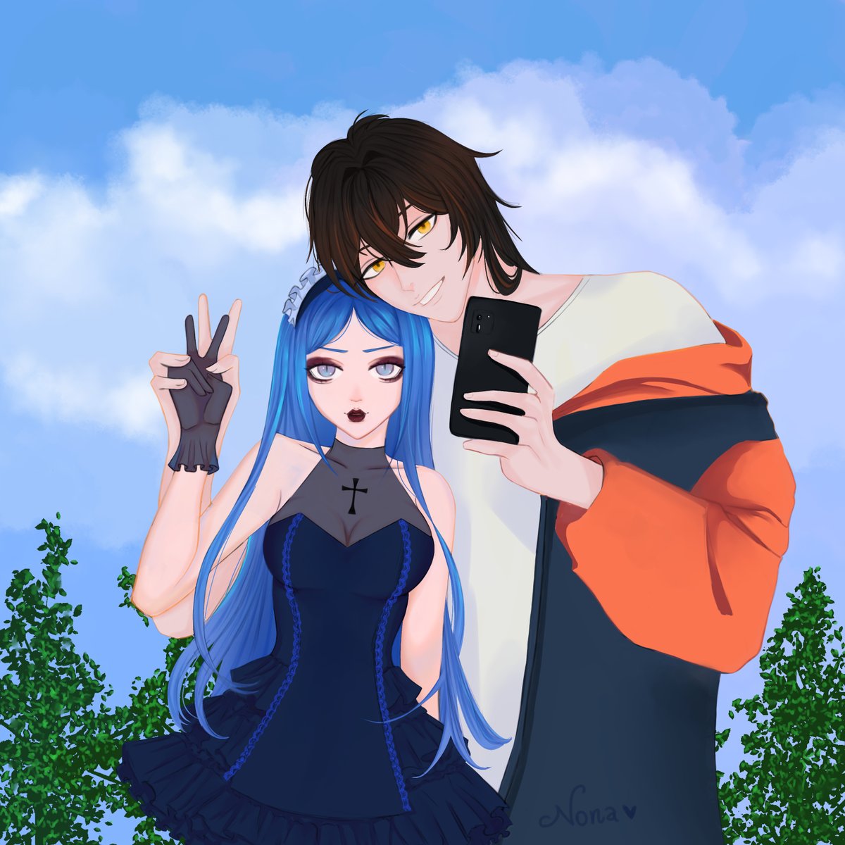 Cuando toca salir a tocar el pasto junto a <a href="/Nona_Raven_/">Nona ★Comisiones abiertas★</a> (ya le faltaba un poco de sol a la gata azul!)! Gracias por tantos momentos :D 🐯
Art: <a href="/Nona_Raven_/">Nona ★Comisiones abiertas★</a> 
#nonaravenfanart #artshiona #VTuberES