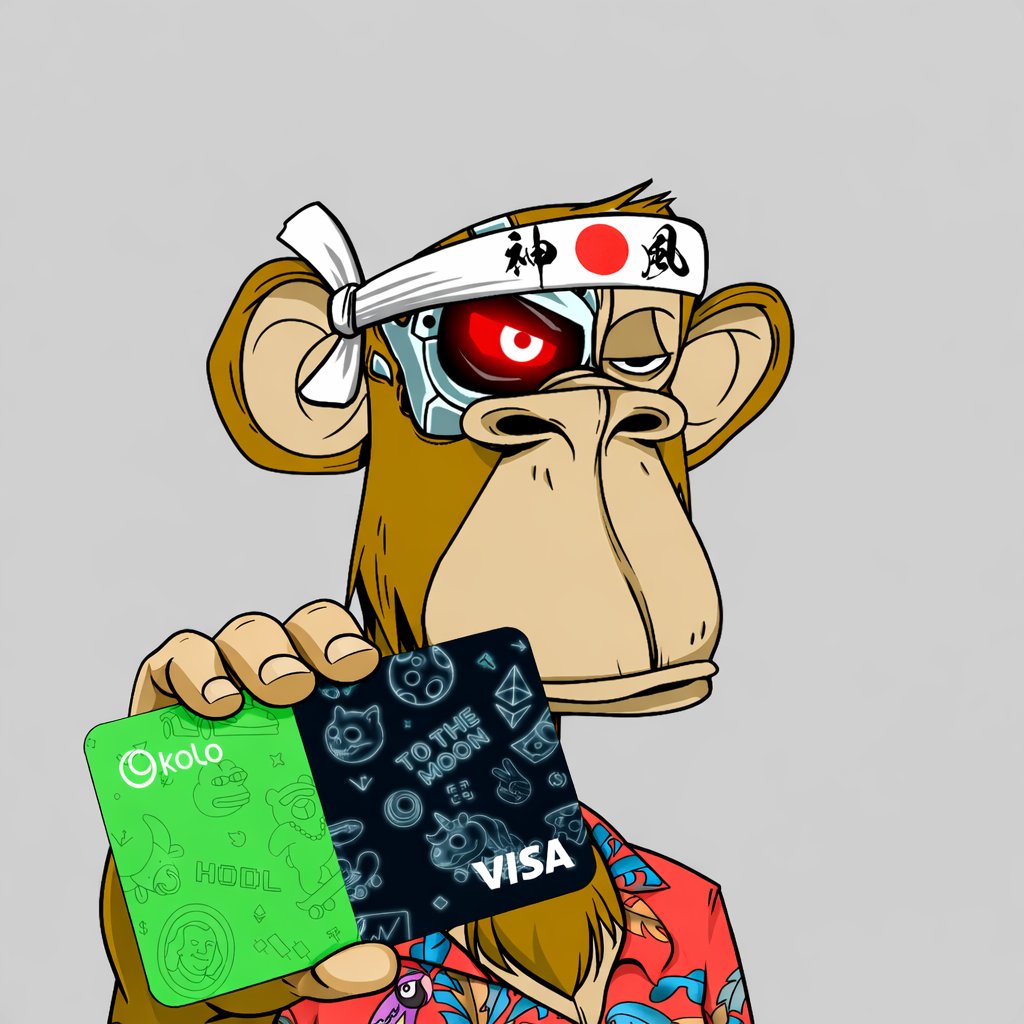 Did you know @KoloHub supports 18 plus digital coins including stablecoins  and top crypto? My BAYC was staked for years earning ApeCoin and now I can  use it anywhere anytime with Kolo!