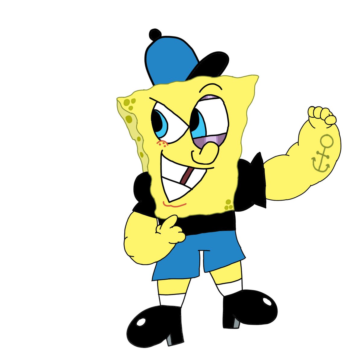 Heres spongebob's cousin frank He's just like a chill down to earth.Guy who has been to jail a couple of times for tax evasion.And for stealing things, but besides that, he's just a pretty chill guy