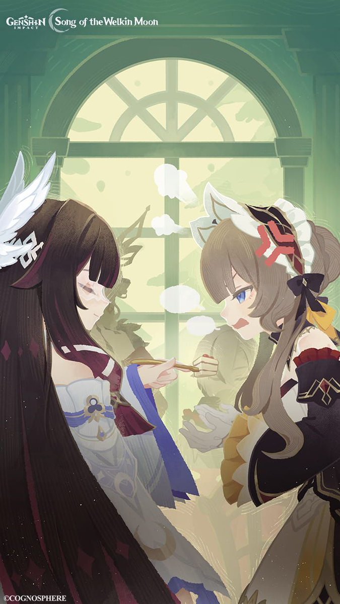 GenshinUniverse's tweet image. NEW COLUMBINA &amp;amp; SANDRONE OFFICIAL ART

#GenshinImpact