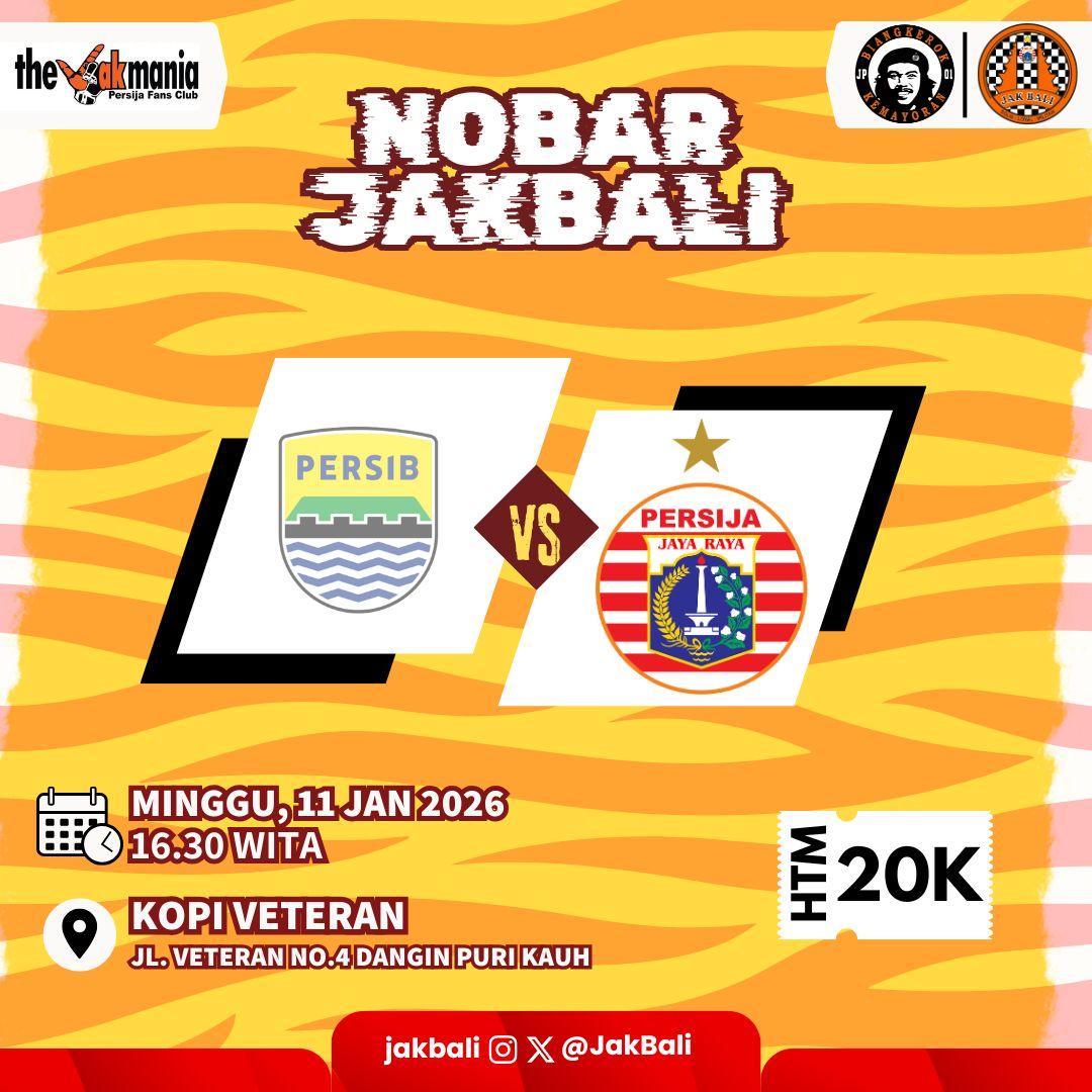 Tuntaskan sore ini <a href="/Persija_Jkt/">Persija Jakarta</a> !!!
Ayo yang di Bali kita ramein nobar sore ini di Kopi Veteran, Full Atribut yaa!!
#PersijaDay