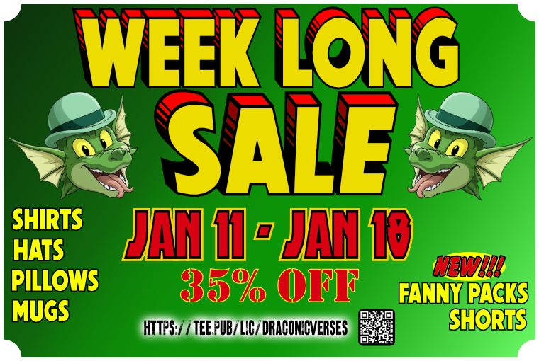 🚨🚨SALE ALERT🚨🚨
WEEK LONG SALE!!
SAVE UP TO 35%!!!
STARTS TOMORROW!!!
Please &amp; Thanks!
tee.pub/lic/DraconicVe…