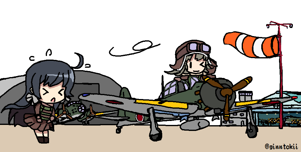 装備妖精 「今日は台風なみに風が強い そして寒い #いい0の日」|銀時＠提督のイラスト
