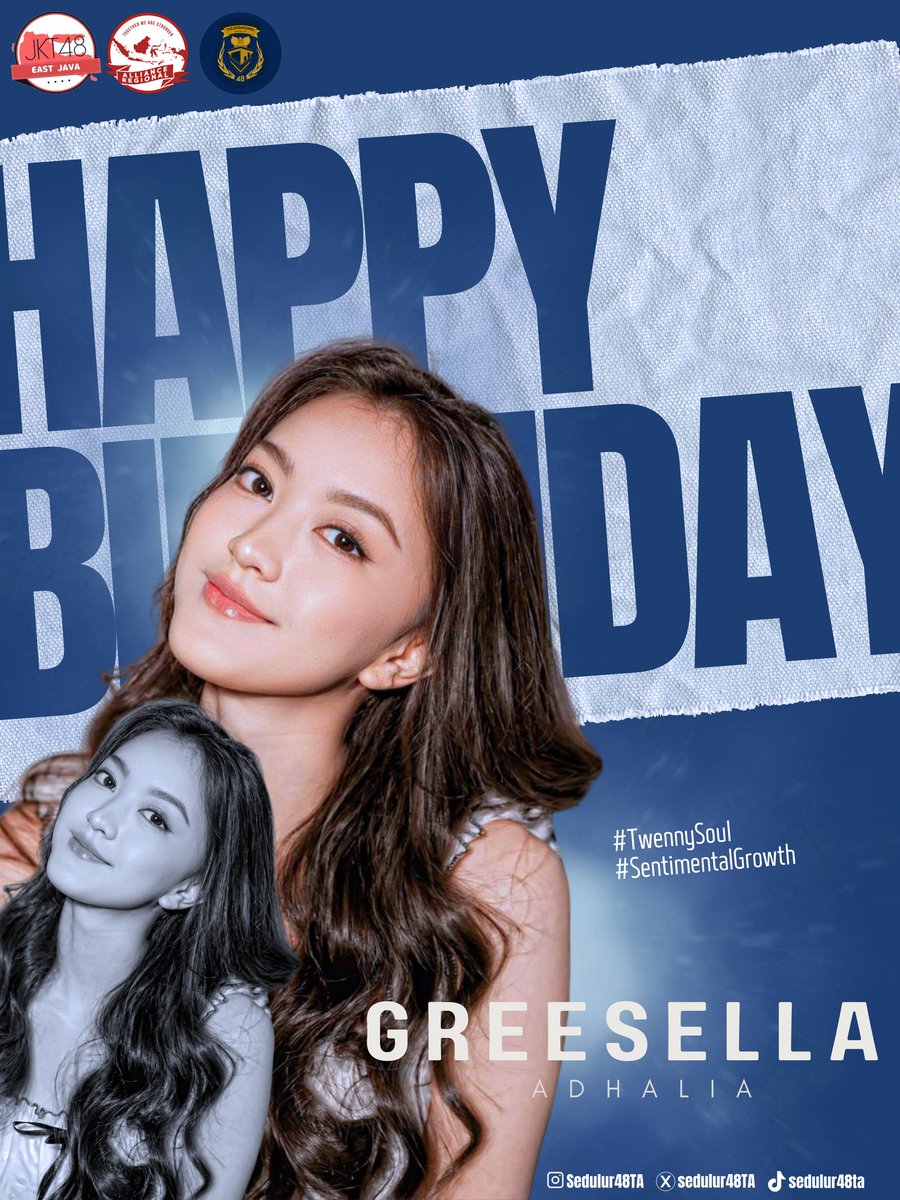 Happy Belated Birthday <a href="/Greesel_JKT48/">Greesella Adhalia</a> 

Maaf mengucapkan setelah lilin dipadamkan. 

Semoga di usia yang baru ini, kamu dikelilingi hal-hal baik, dipeluk oleh ketenangan, dan dikuatkan untuk semua rencana yang belum sempat tercapai.

#TwennySoul 
#SentimentalGrowth