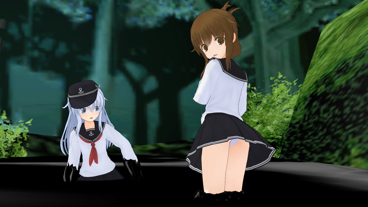 電 「何これ？足が...」
響 「ネバネバして動けない...」