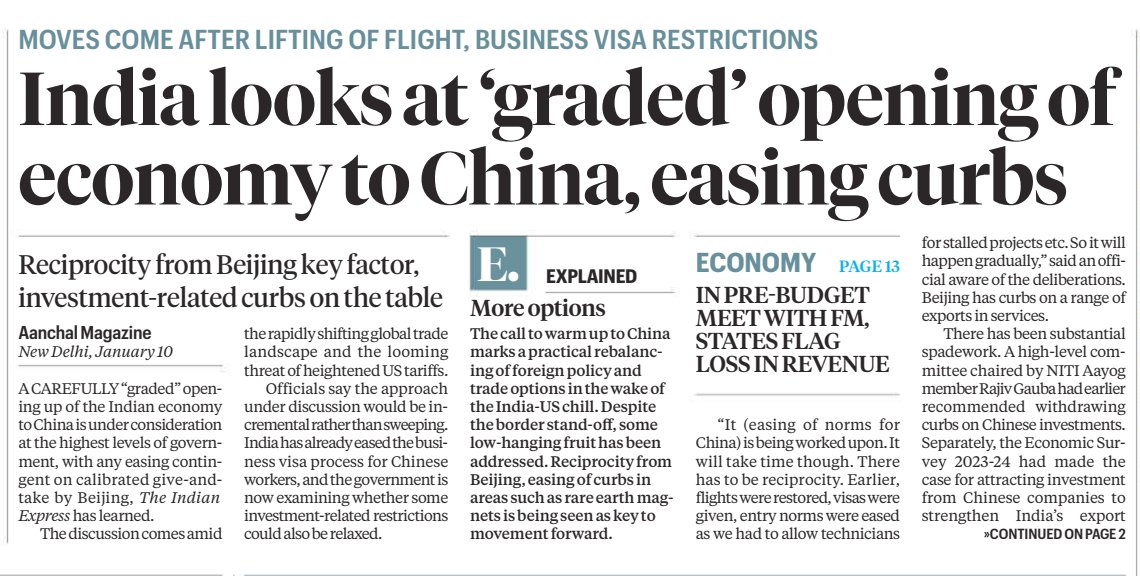 RoaringOpinion's tweet image. From ‘economic nationalism’ to ‘graded opening’ reality has a way of defeating chest-thumping.
China wasn’t isolated. India was.
Course correction was inevitable.”
#IndiaChina #Geoeconomics #TradeReality #PolicyShift
