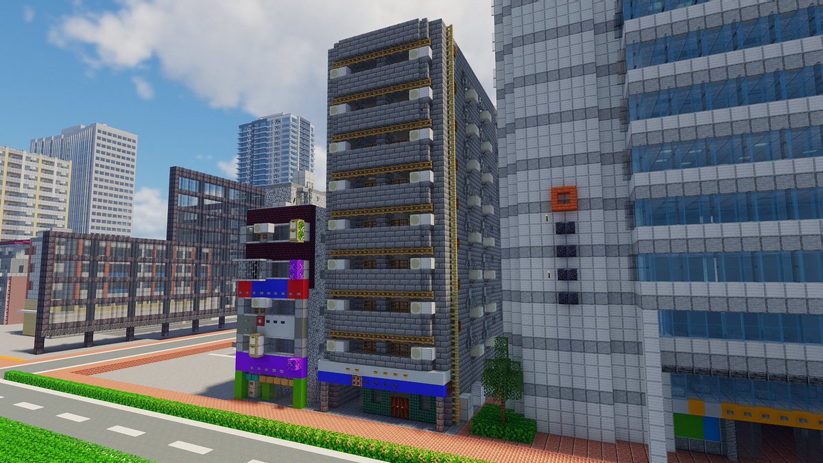 #Minecraft #舞紗奈市

雑居ビルを作りました。