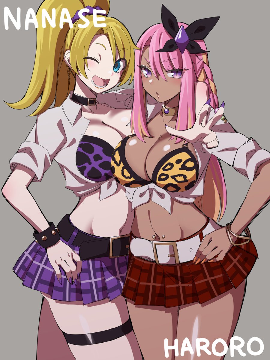 サイトウさん(@Tukk623)ちのハロロちゃんとうちの七ちゃんアメスクギャル
白ギャル黒ギャル差分付き～! 