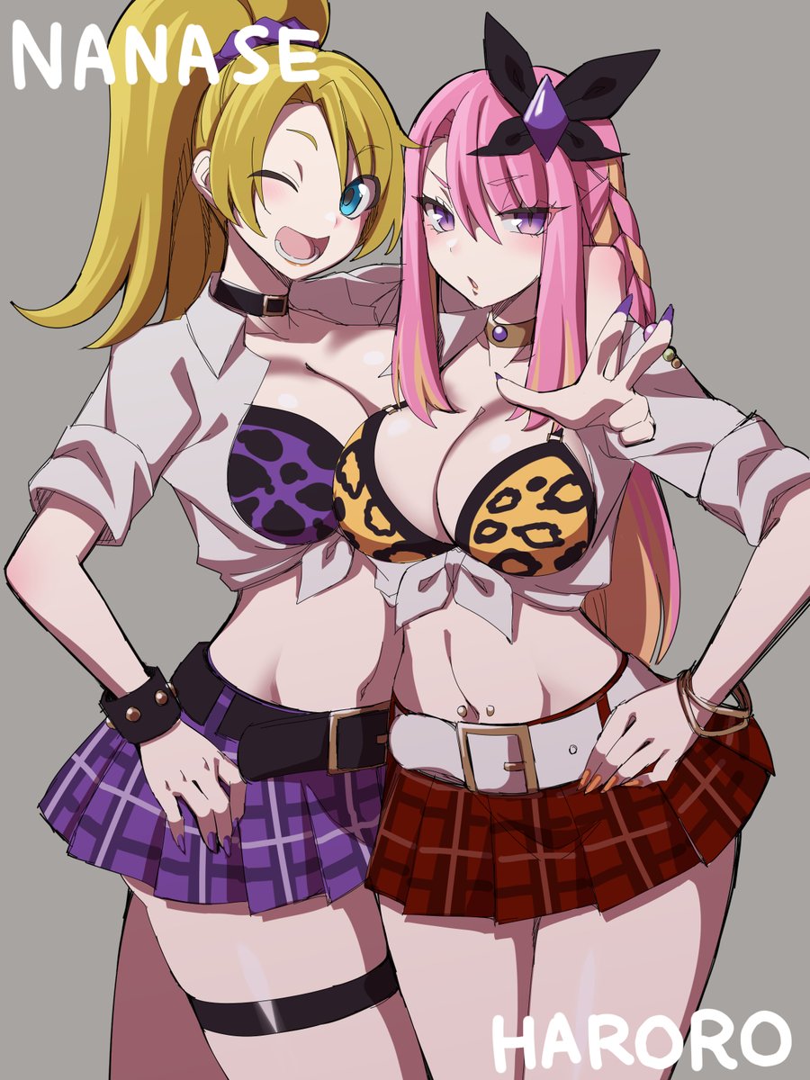 サイトウさん(@Tukk623)ちのハロロちゃんとうちの七ちゃんアメスクギャル
白ギャル黒ギャル差分付き～! 