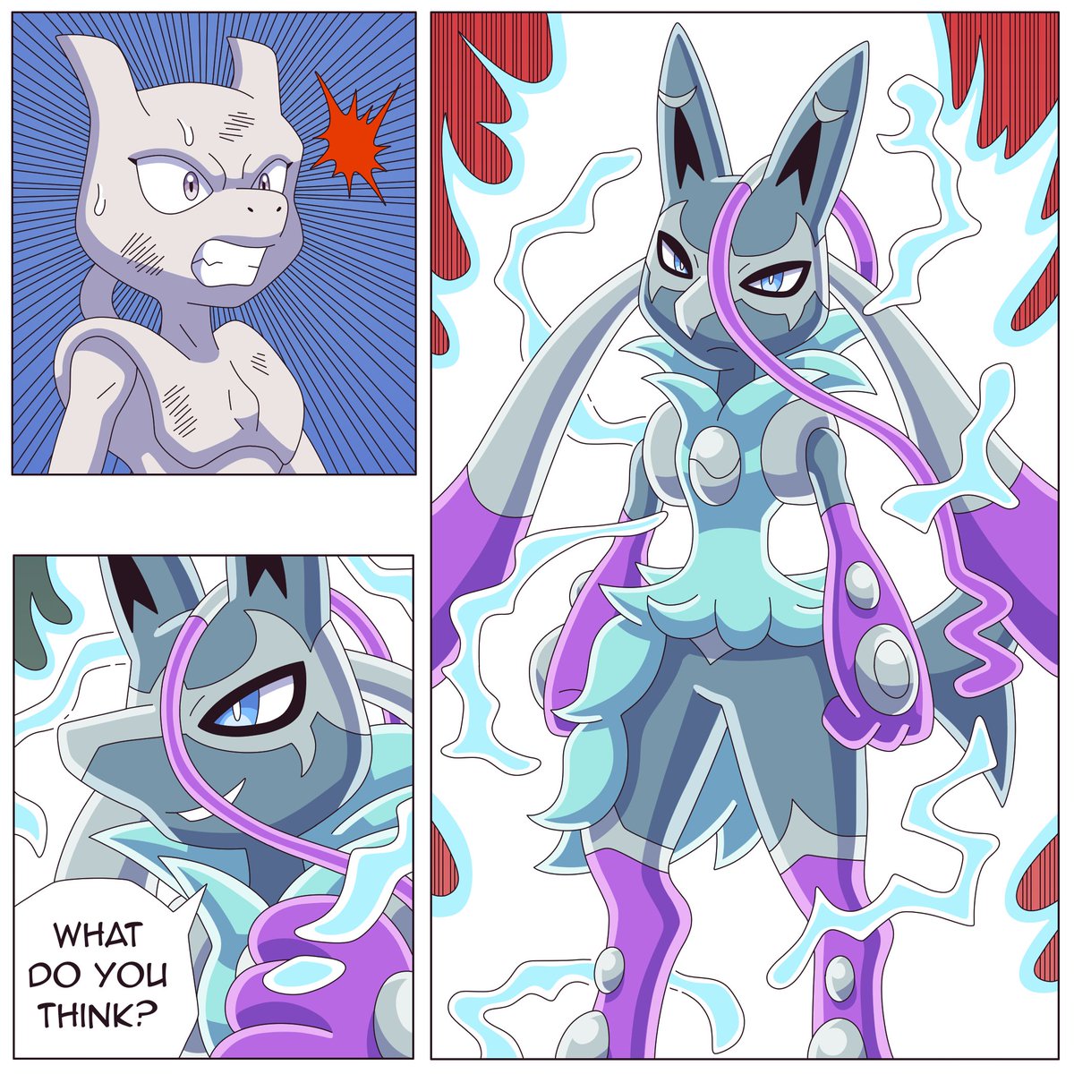 Ragster2448's tweet image. Poké Ball Super: Resurrection 'M' Saga! #Pokemon #lucario #mewtwo #zeraora