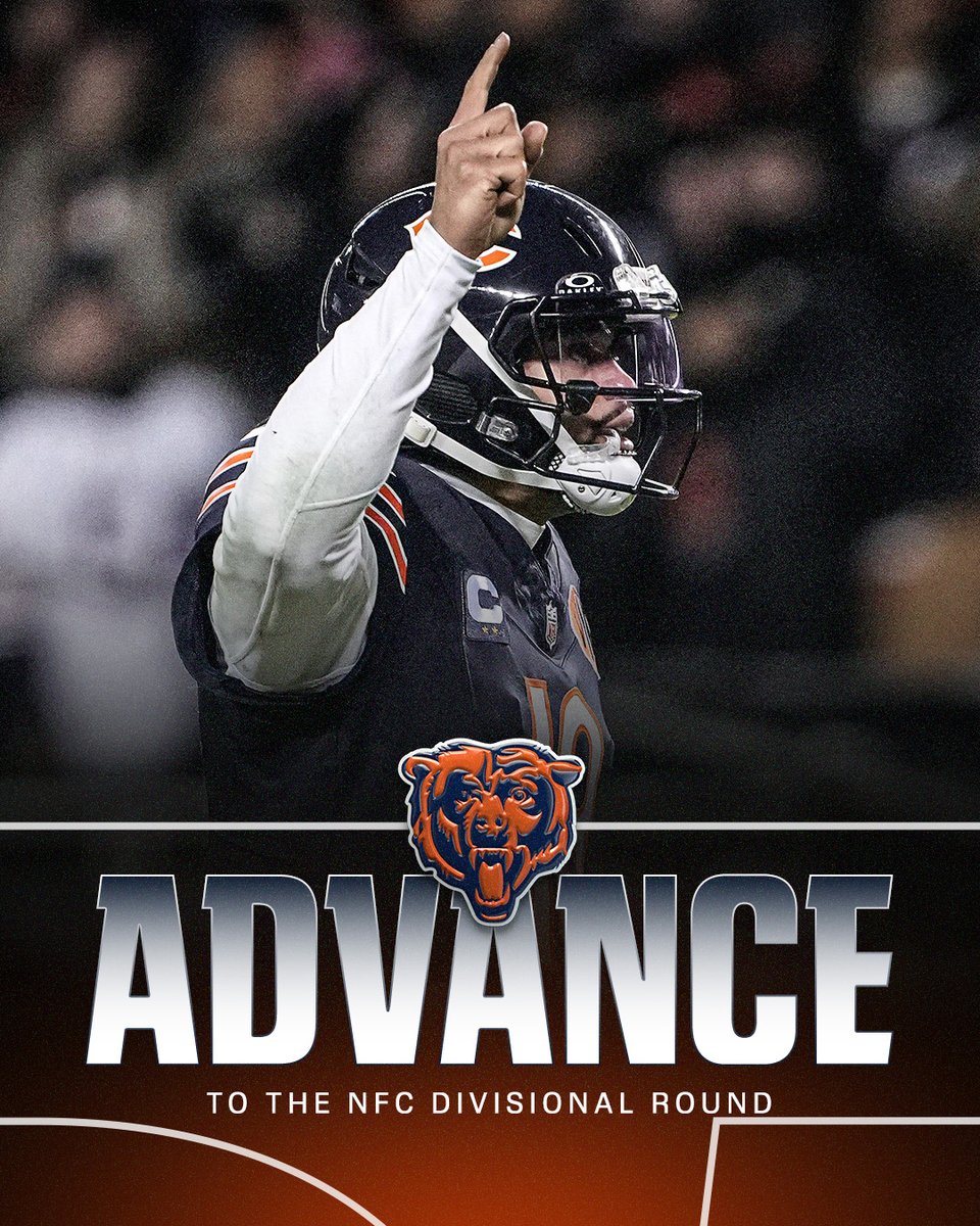 BEARS COMPLETE THE COMEBACK 🔥

From down 21-3 at half, to beating the Packers and advancing to the NFC divisional round.