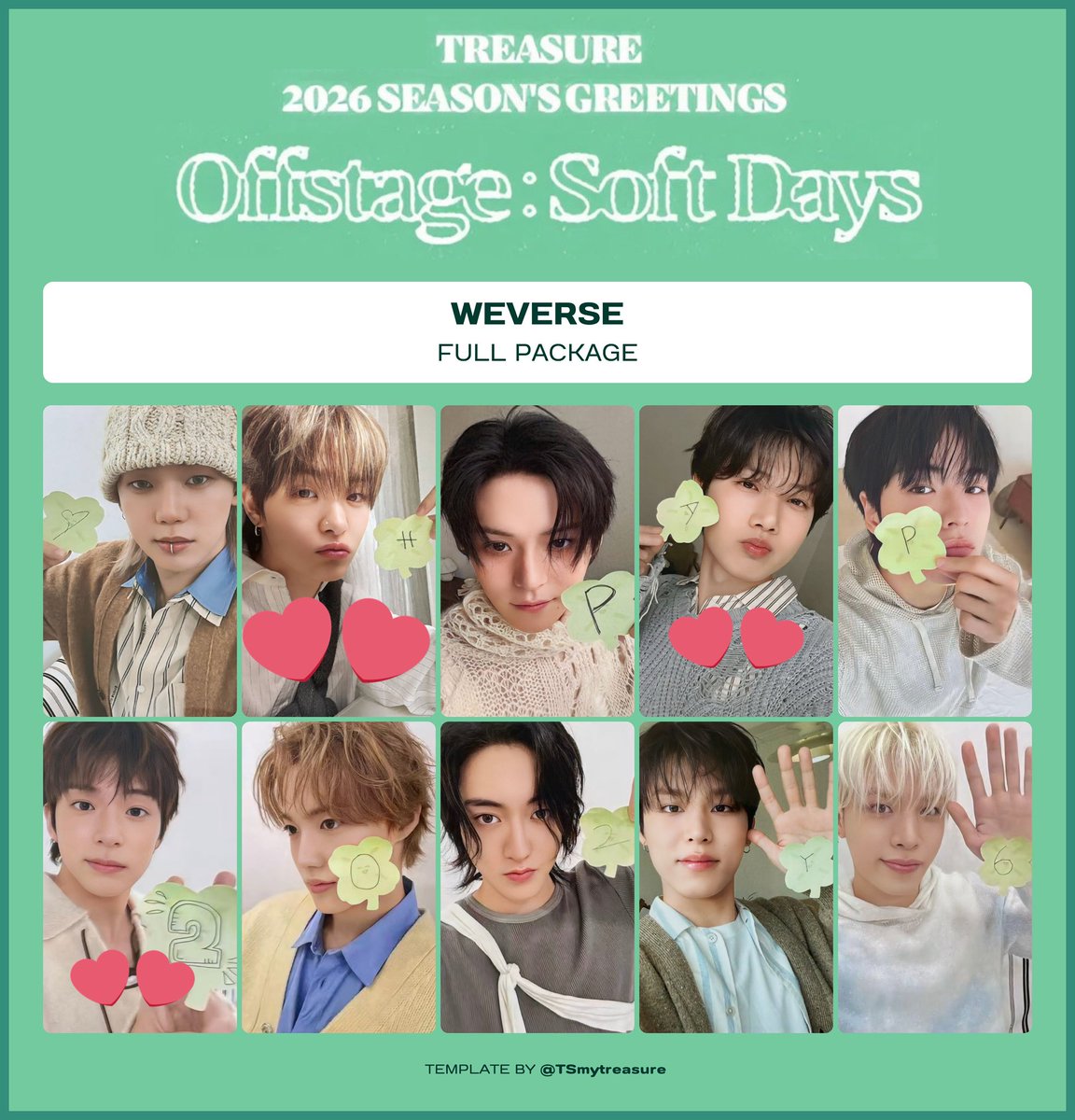 TREASURE シーグリ weverse 特典 トレカ 交換 譲) full ver